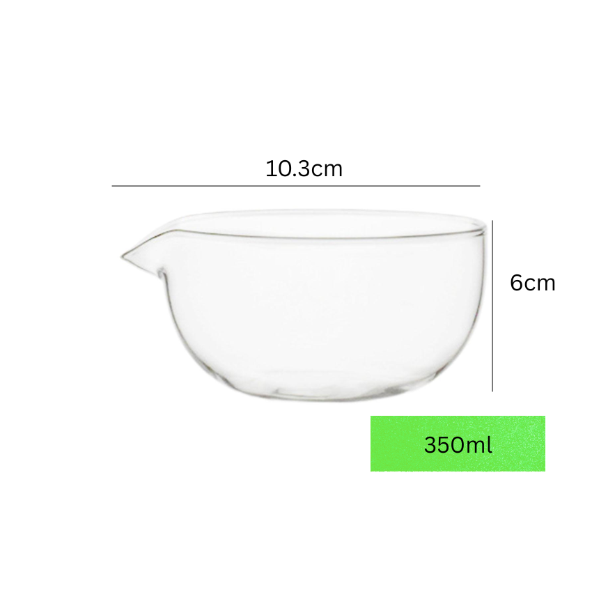 Clear Glass Matcha Bowl – 350ml