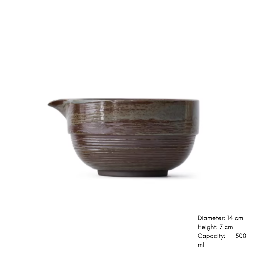 Handcrafted Porcelain Ceramic Matcha Bowl (Autumn) – 500ml