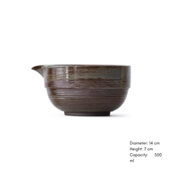 Handcrafted Porcelain Ceramic Matcha Bowl (Autumn) – 500ml
