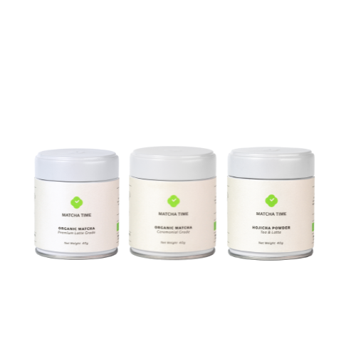 Matcha Time Trio Tasting Set + Free Chasen