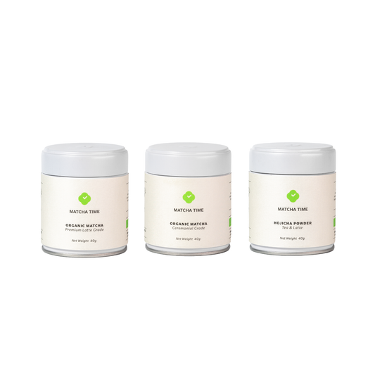 Matcha Time Trio Tasting Set + Free Chasen