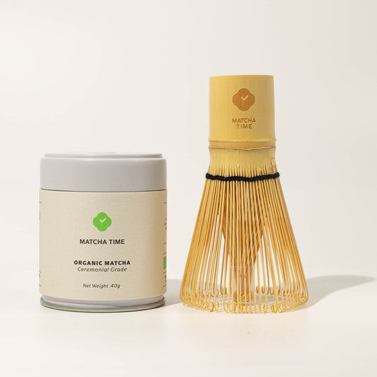 Ceremonial Matcha 40g + Bamboo Chasen Set